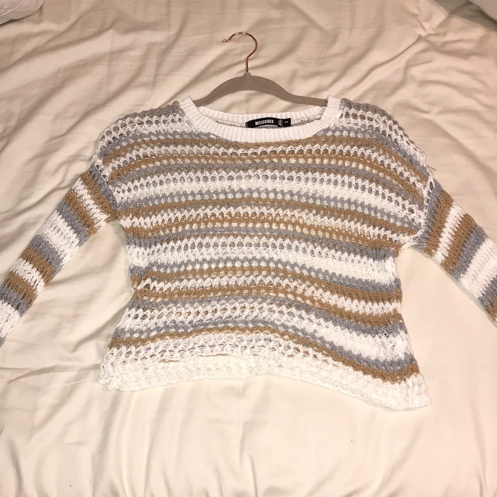 Missguided knit mesh top